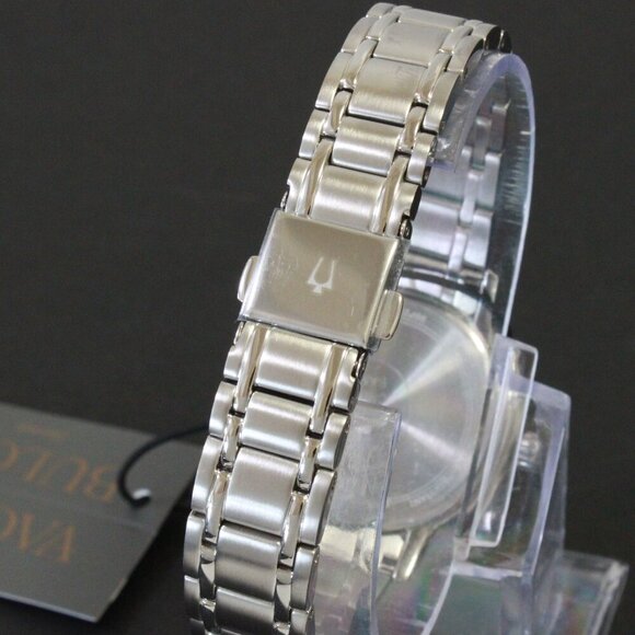 Bulova Classic Diamond Accent Ladies Watch Stainless Deep Blue Dial 32mm - Picture 11 of 14